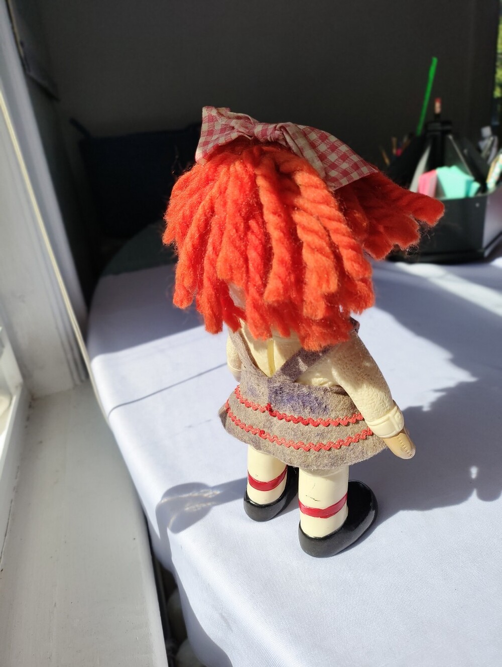1974 Vintage Raggedy Ann Coin Bank - 9 Inches - Collectible Doll - Picture 7 of 9